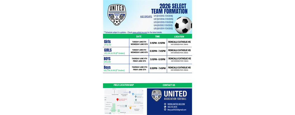 2026 Select Tryouts