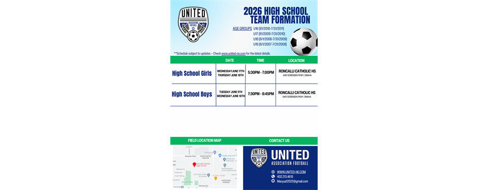 2026 High School Tryouts